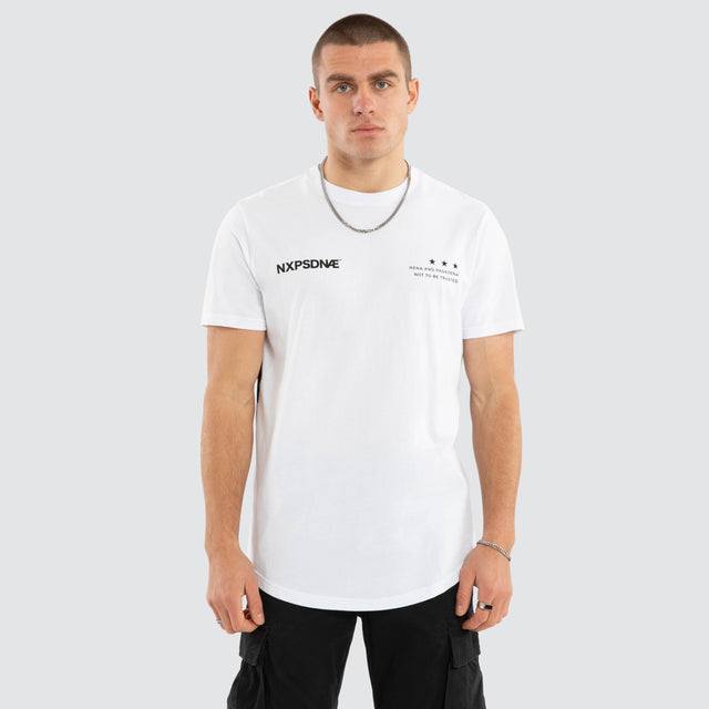 Realm Dual Curved Tee Optical White