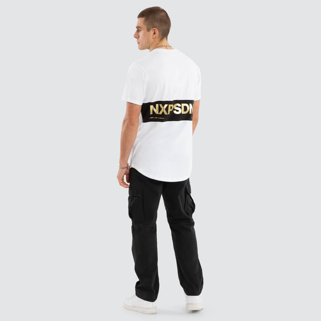 Realm Dual Curved Tee Optical White