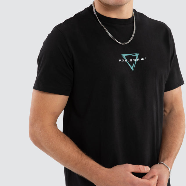 Inevitable Dual Curved Tee Jet Black