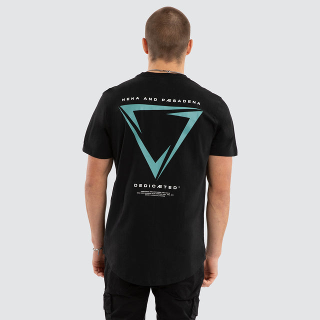 Inevitable Dual Curved Tee Jet Black