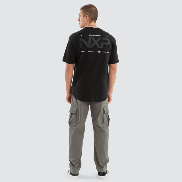 Heart Box Fit Scoop Tee Jet Black
