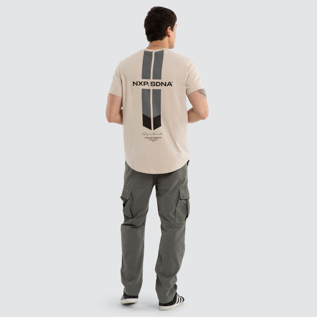 Model wears Origin Dual Curved Tee Dove T-Shirts Grey – image 5