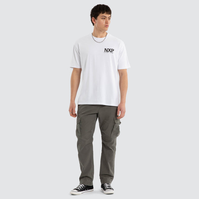 Model wears Mirage Box Fit Tee Optical White T-Shirts White – image 4