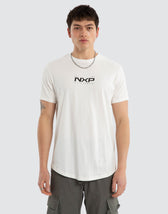 Deliberate Dual Curved Tee Natural White