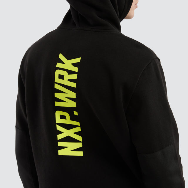 Blueprint Dual Curved Hoodie Black/Yellow