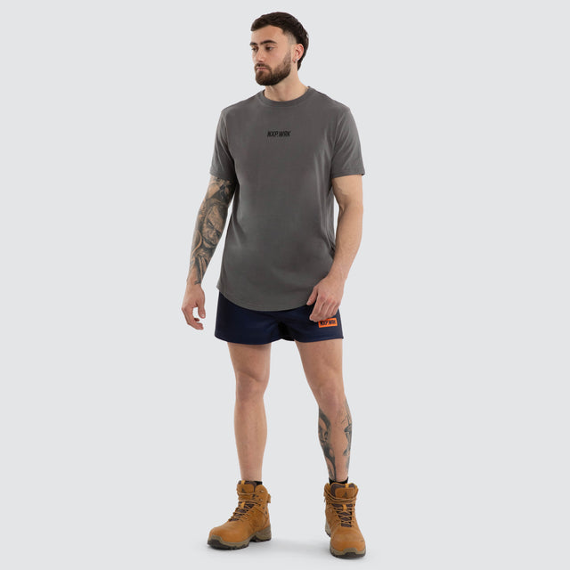 Frontman Dual Curved Tee Charcoal/Black