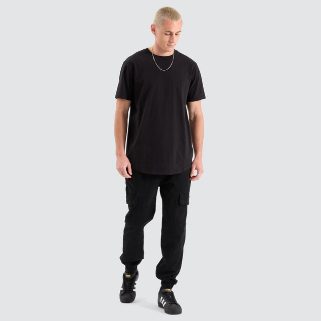 Fargo Dual Curved Tee Jet Black