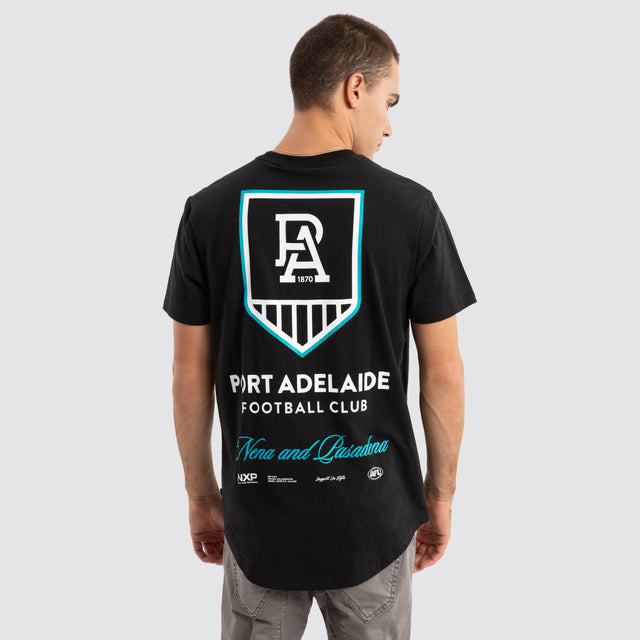 Port Adelaide Power AFL Prime Tee Jet Black