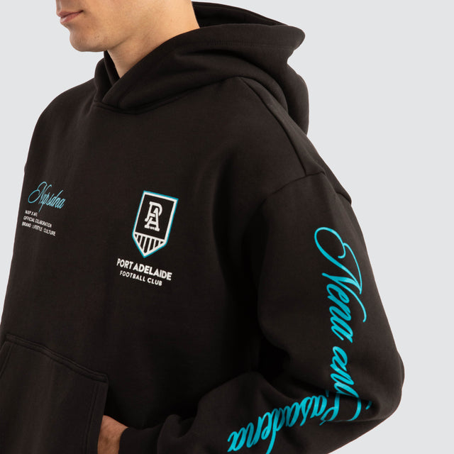 Port Adelaide Power AFL Season Hoodie Jet Black