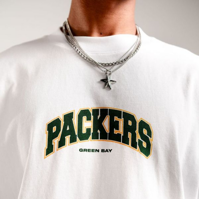 Green Bay Packers NFL Logo Raptor Tee White