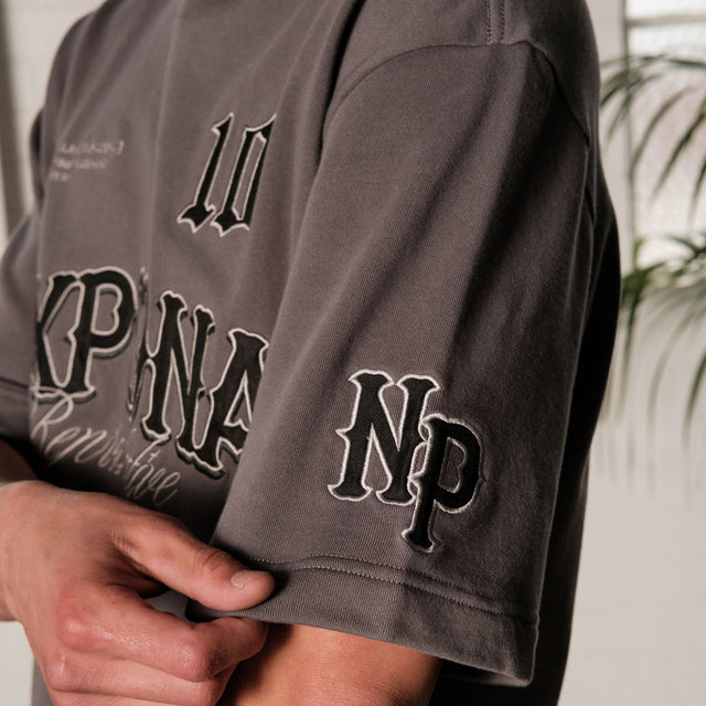 Warrior Loopback Oversized Tee Charcoal