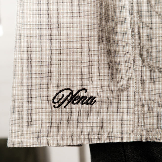 Baseline Button Up Short Sleeve Shirt Grey Check