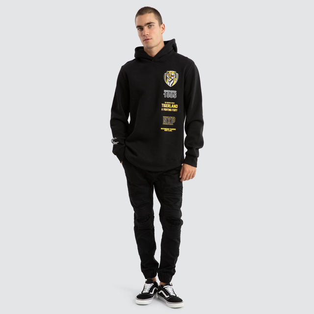 Richmond Tigers AFL Spine Hoodie Jet Black