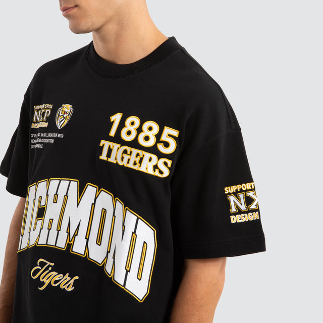 Richmond Tigers AFL Academy Tee Jet Black