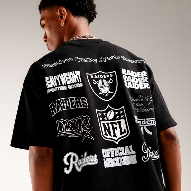 Las Vegas Raiders NFL Logo Raptor Tee Jet Black