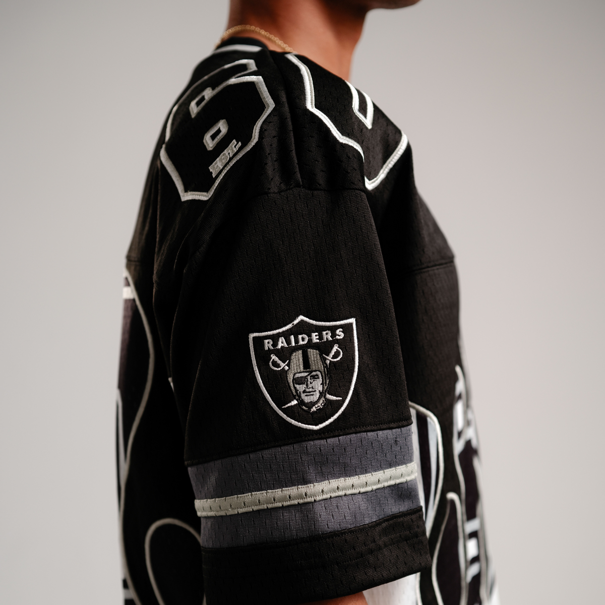 NXP x NFL Las Vegas Raiders Flame Jersey in Black/White Nena And Pasadena