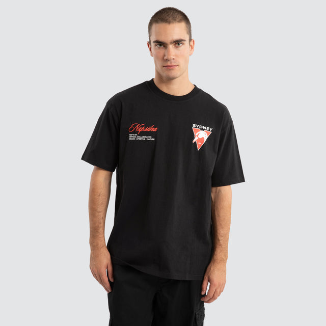 Sydney Swans AFL Season Tee Jet Black