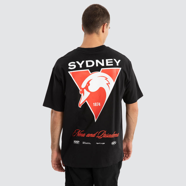 Sydney Swans AFL Season Tee Jet Black