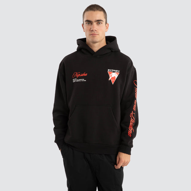 Sydney Swans AFL Season Hoodie Jet Black