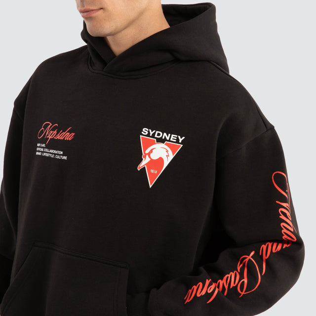 Sydney Swans AFL Season Hoodie Jet Black