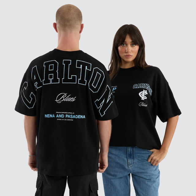 Carlton Blues Stadium Loopback Tee Black