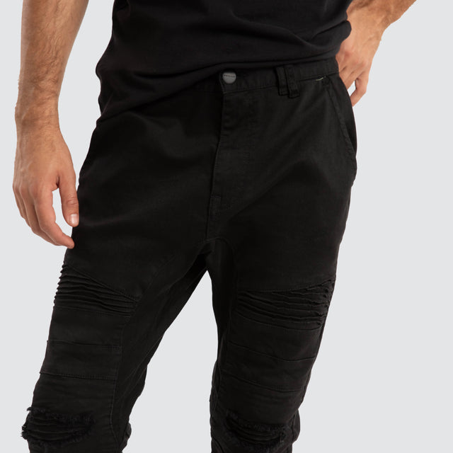 Viper Denim Jogger Black