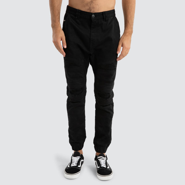 Viper Denim Jogger Black