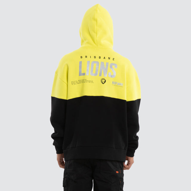 Brisbane Lions Block Hoodie Yellow Black