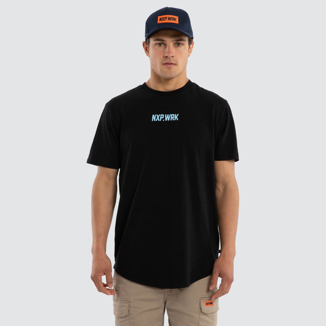 Model wears Carlton Blues Legal Tee Jet Black T-Shirts in Black - Image 1