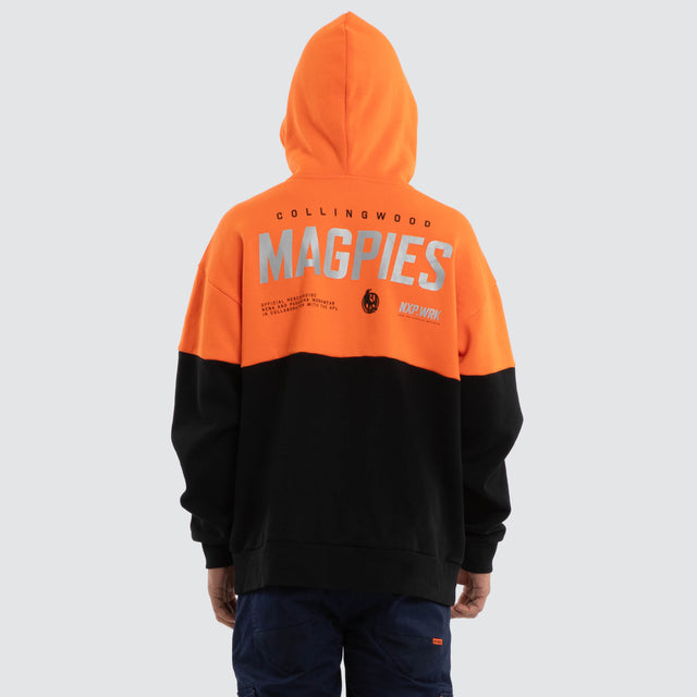 Collingwood Magpies Block Hoodie Orange Black
