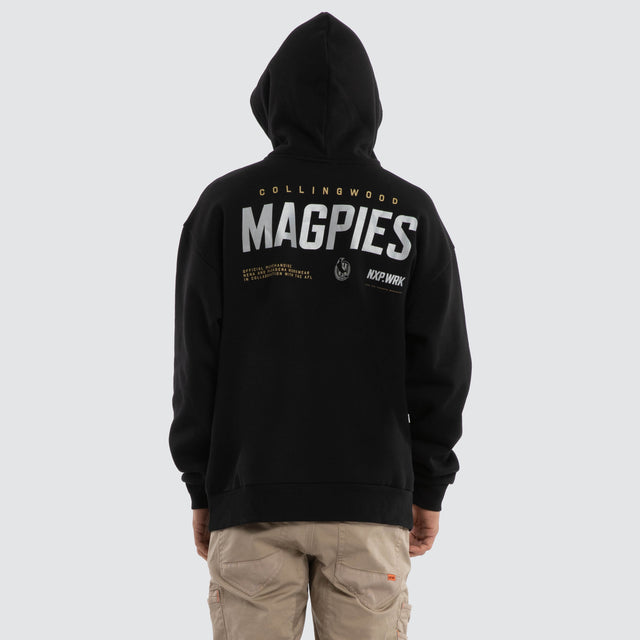 Collingwood Magpies Subject Hoodie Jet Black