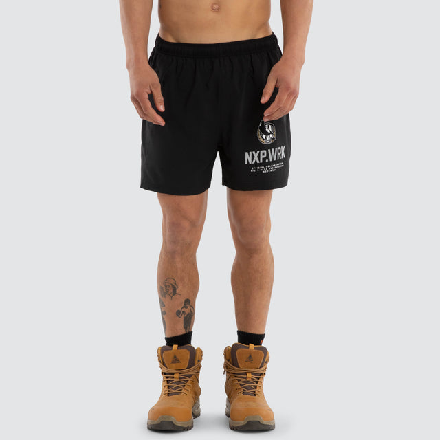 Collingwood Magpies Contract Short Jet Black