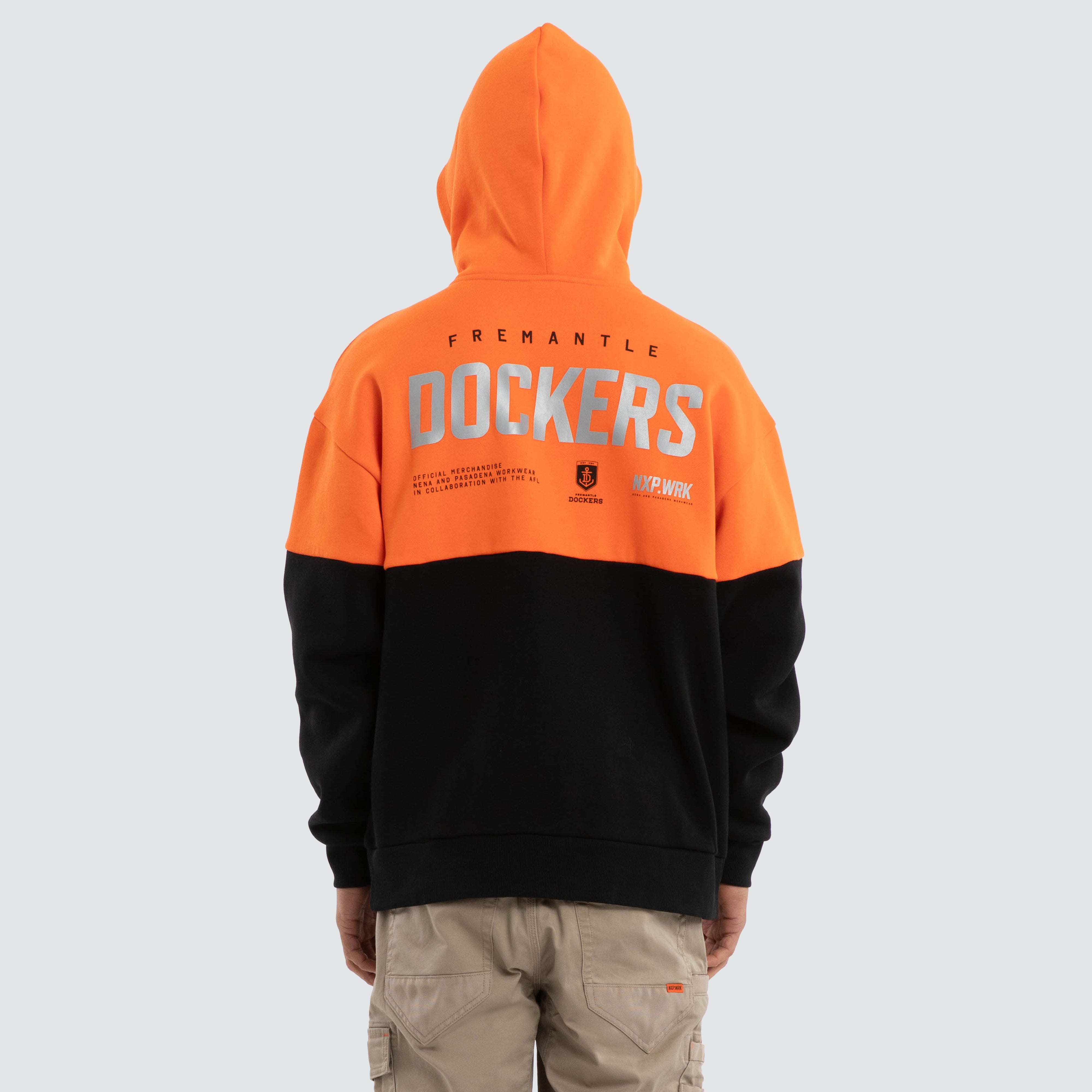 Fremantle Dockers Block Hoodie Orange Black | NXP