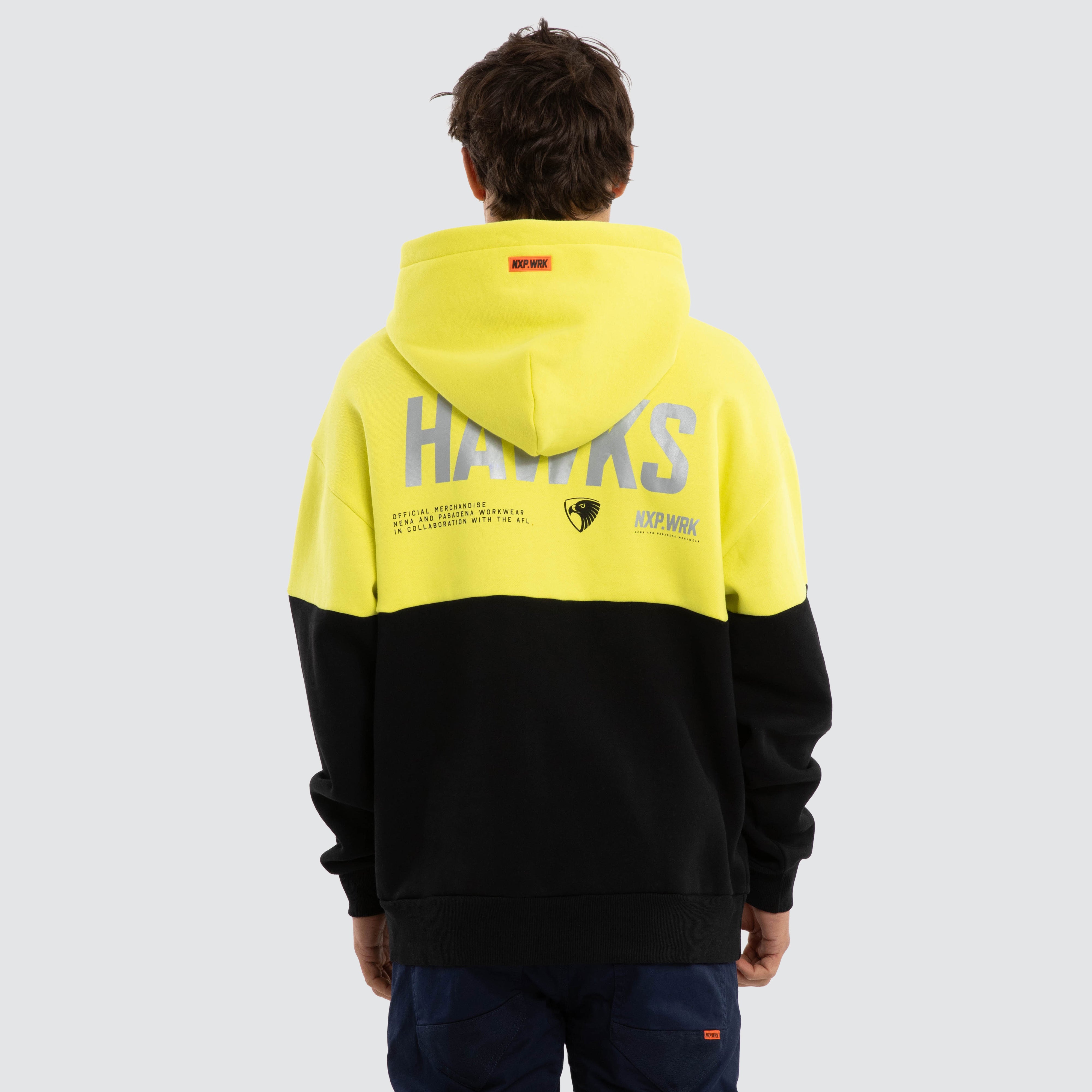 フォックス ロックスターエナジー ジップアップパーカー イエロー 3XL Hawthorn Hawks Block Hoodie Yellow Black | NXP
