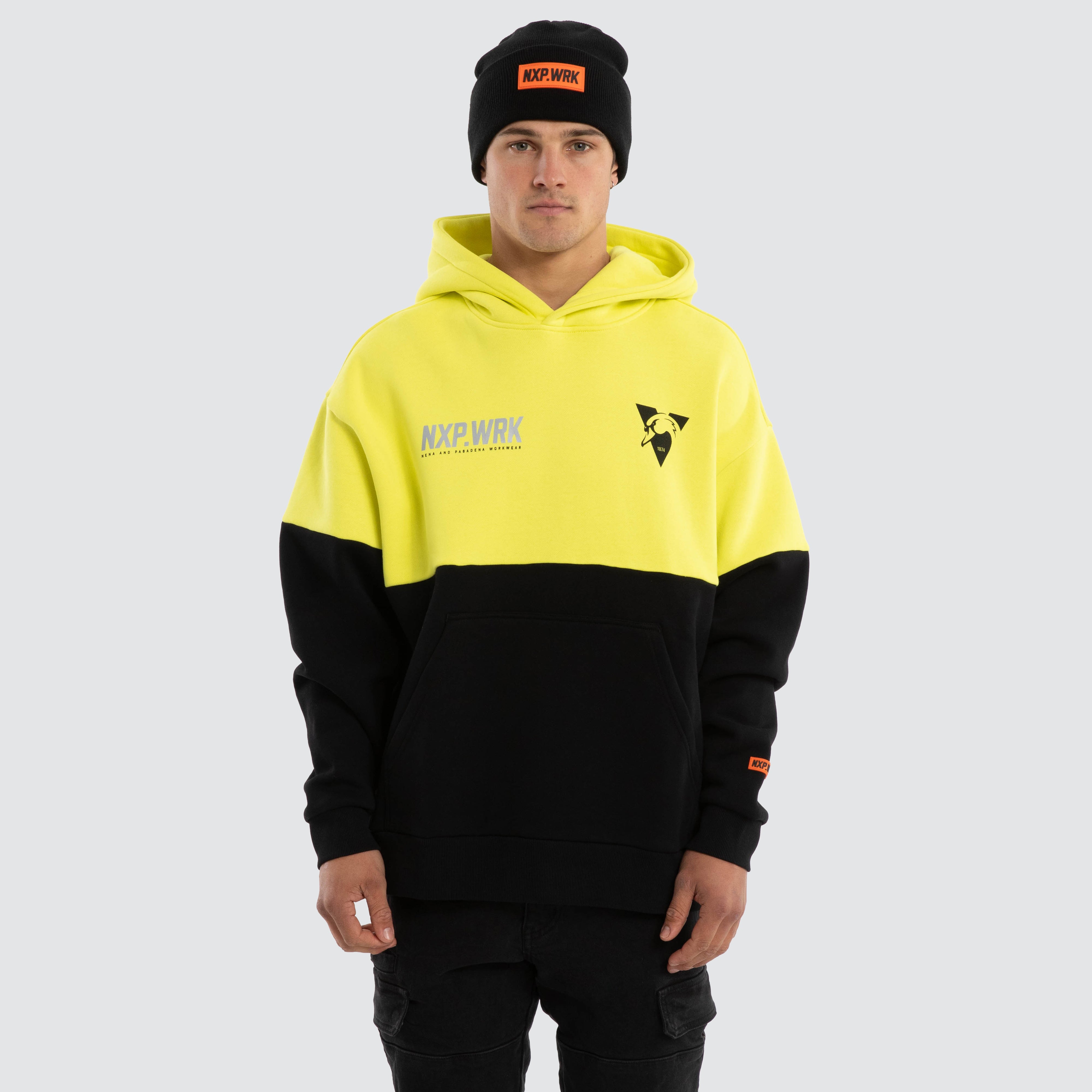 Adelaide Crows Block Hoodie Yellow Black | NXP
