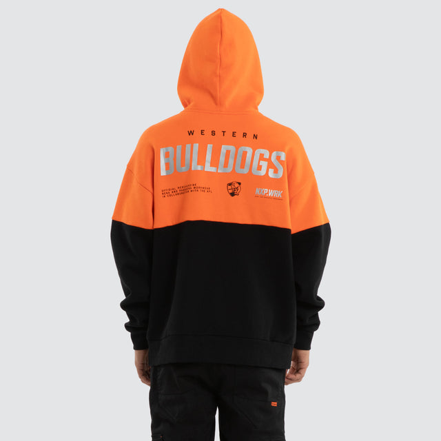 Western Bulldogs Block Hoodie Orange Black