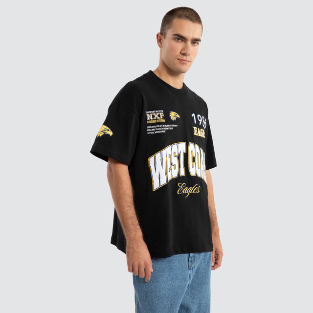 West Coast Eagles AFL Academy Tee Jet Black