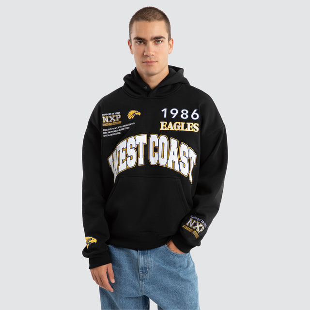 West Coast Eagles AFL Academy Hoodie Jet Black