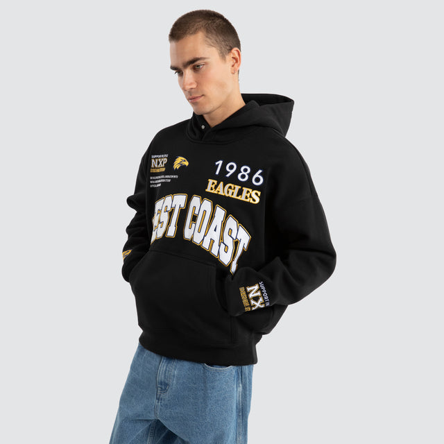 West Coast Eagles AFL Academy Hoodie Jet Black