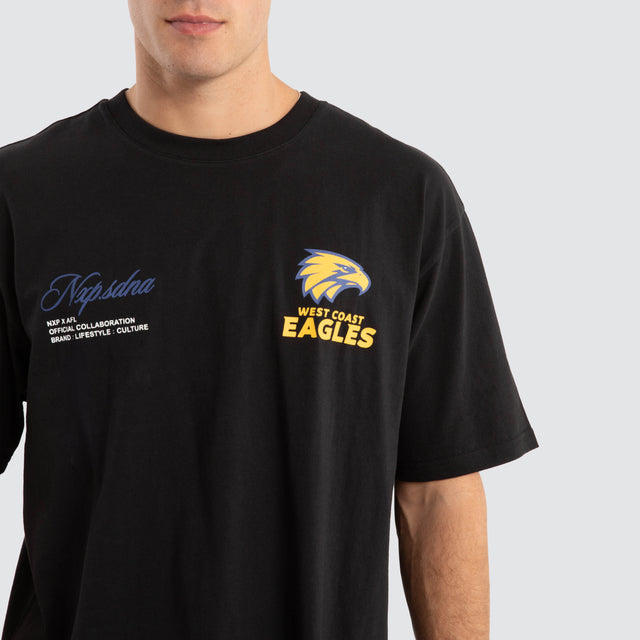 West Coast Eagles AFL Season Tee Jet Black