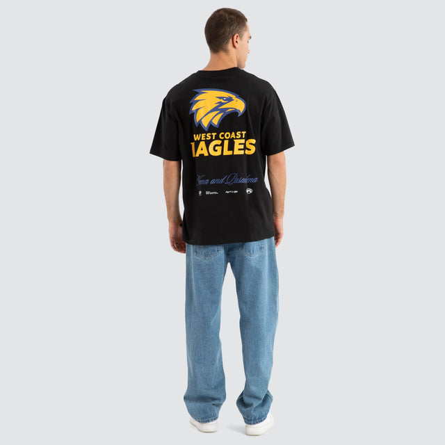 West Coast Eagles AFL Season Tee Jet Black