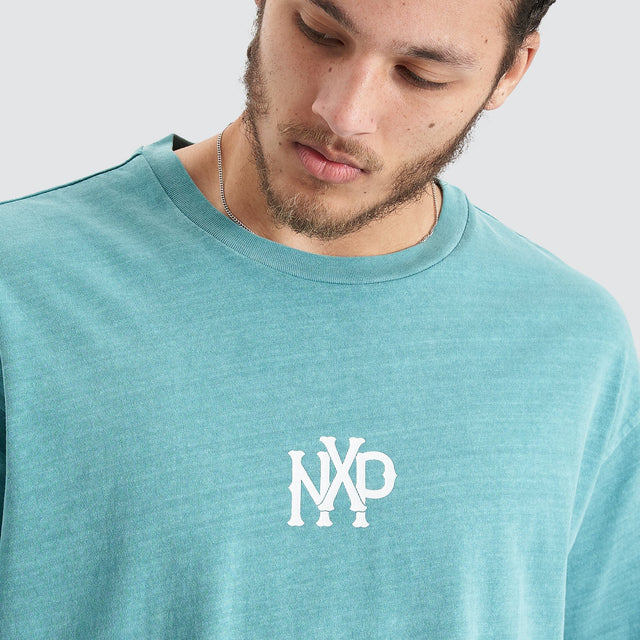 Academy Heavy Box Fit Tee Pigment Teal