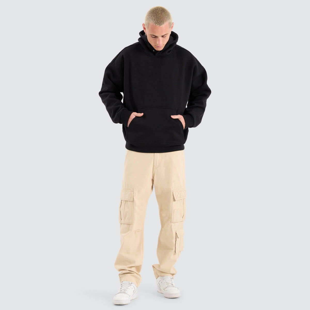 NXP Airdrie Box Fit Hoodie in Jet Black - Nena and Pasadena | NXP