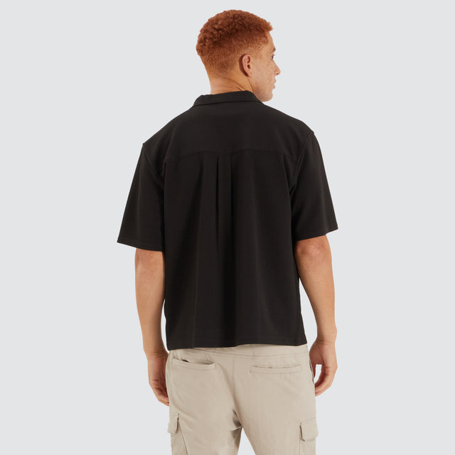 Amalfi Box Resort Shirt Jet Black