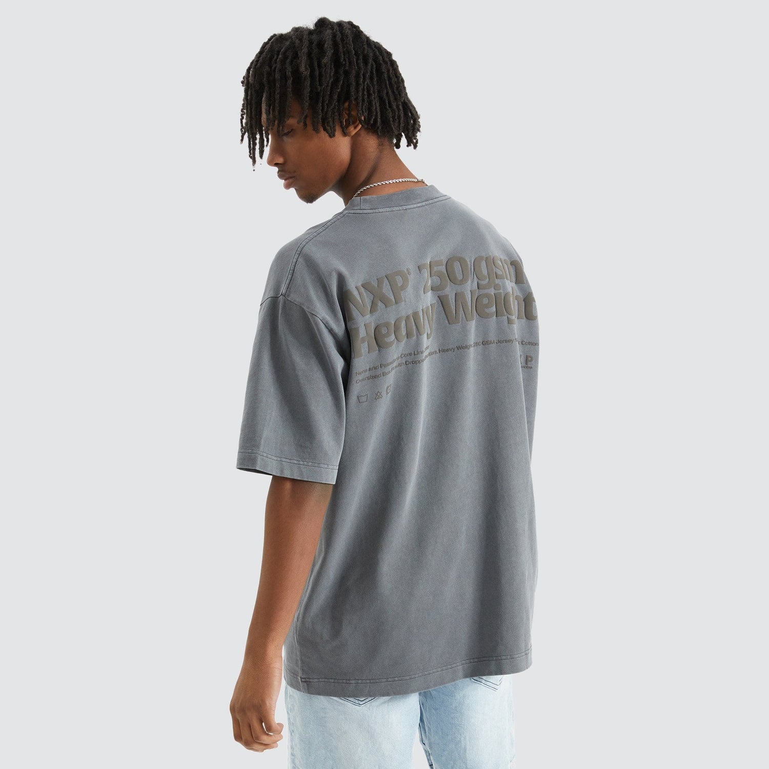 Anvil Oversized T-Shirt Pigment Charcoal