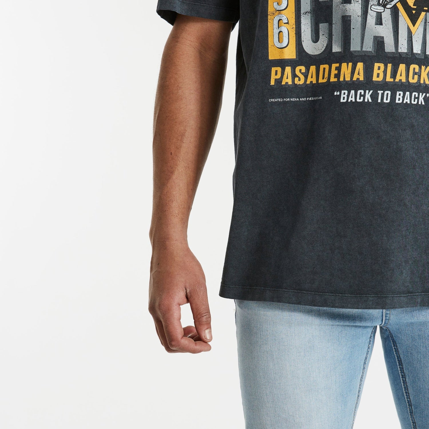 Back to Back Box Fit Scoop T-Shirt Mineral Black