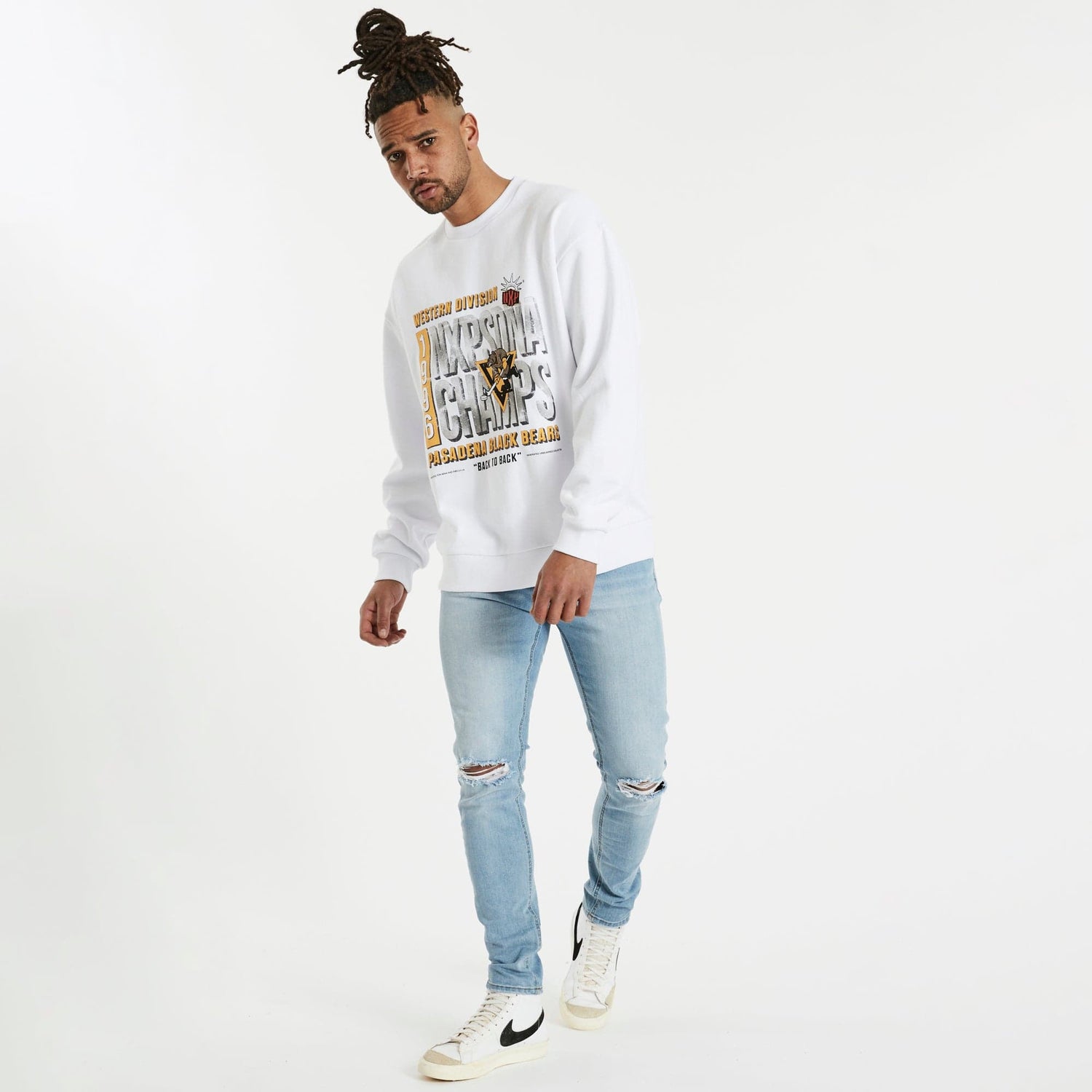 Back to Back Relaxed Jumper White