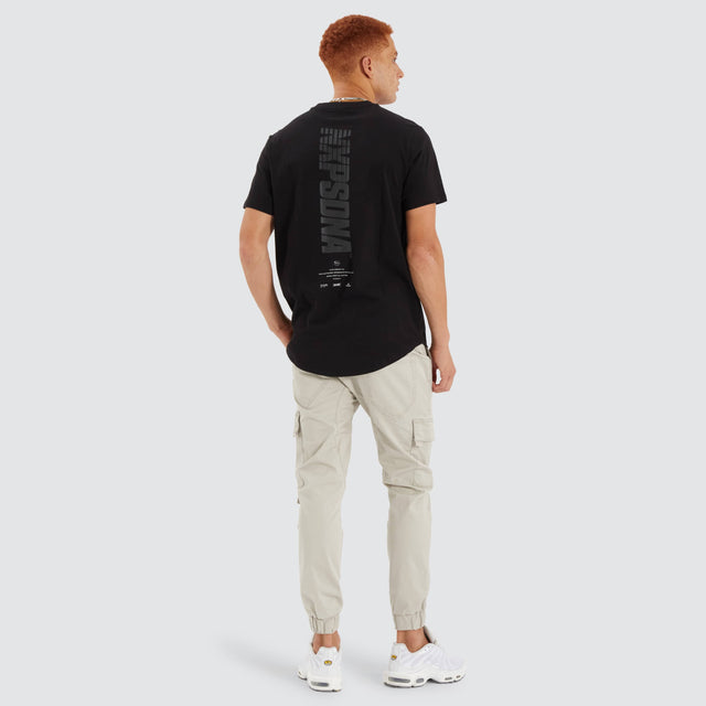 Basis Dual Curved Tee Jet Black