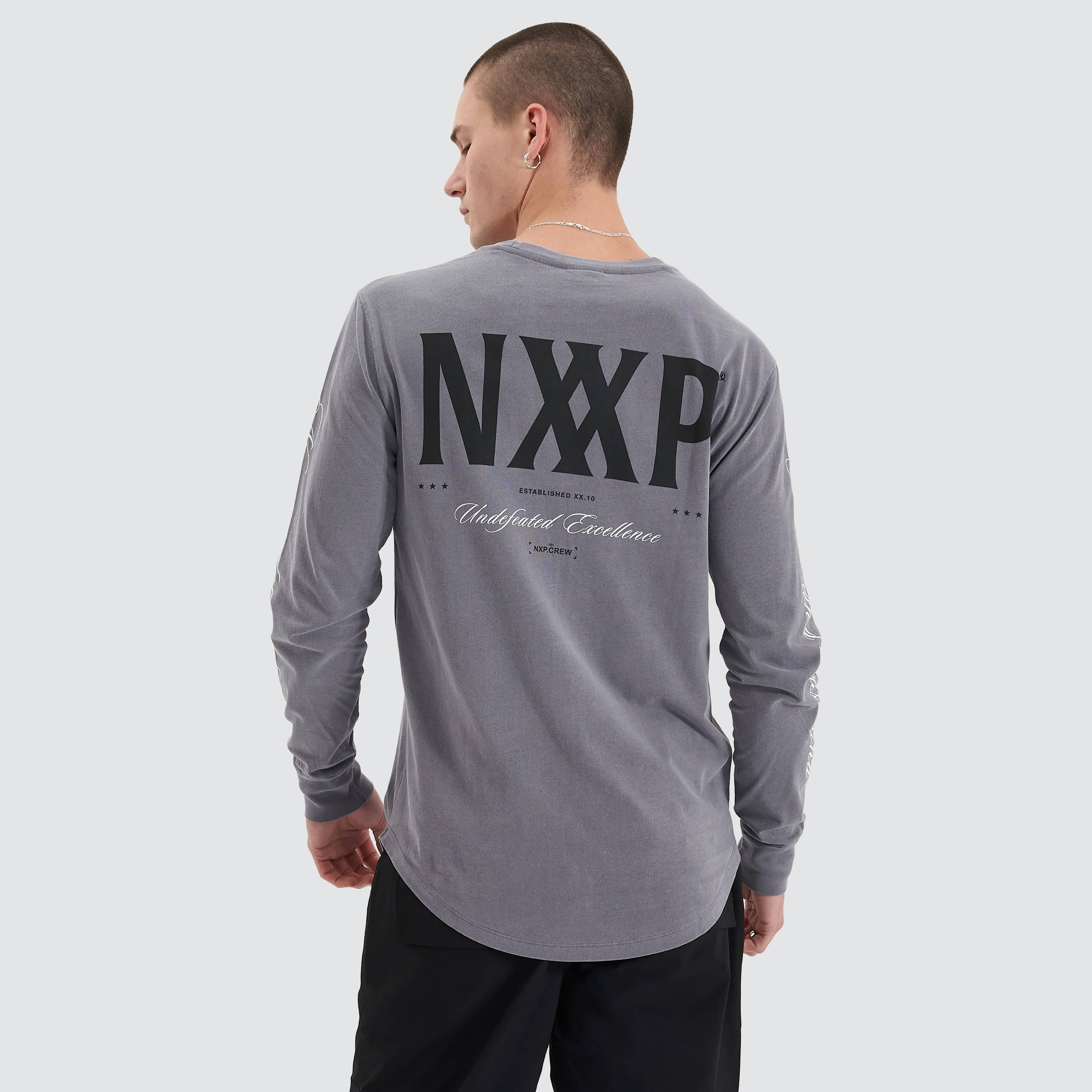 Beam Heavy Dual Curved Longsleeve in Grey - Nena and Pasadena | NXP