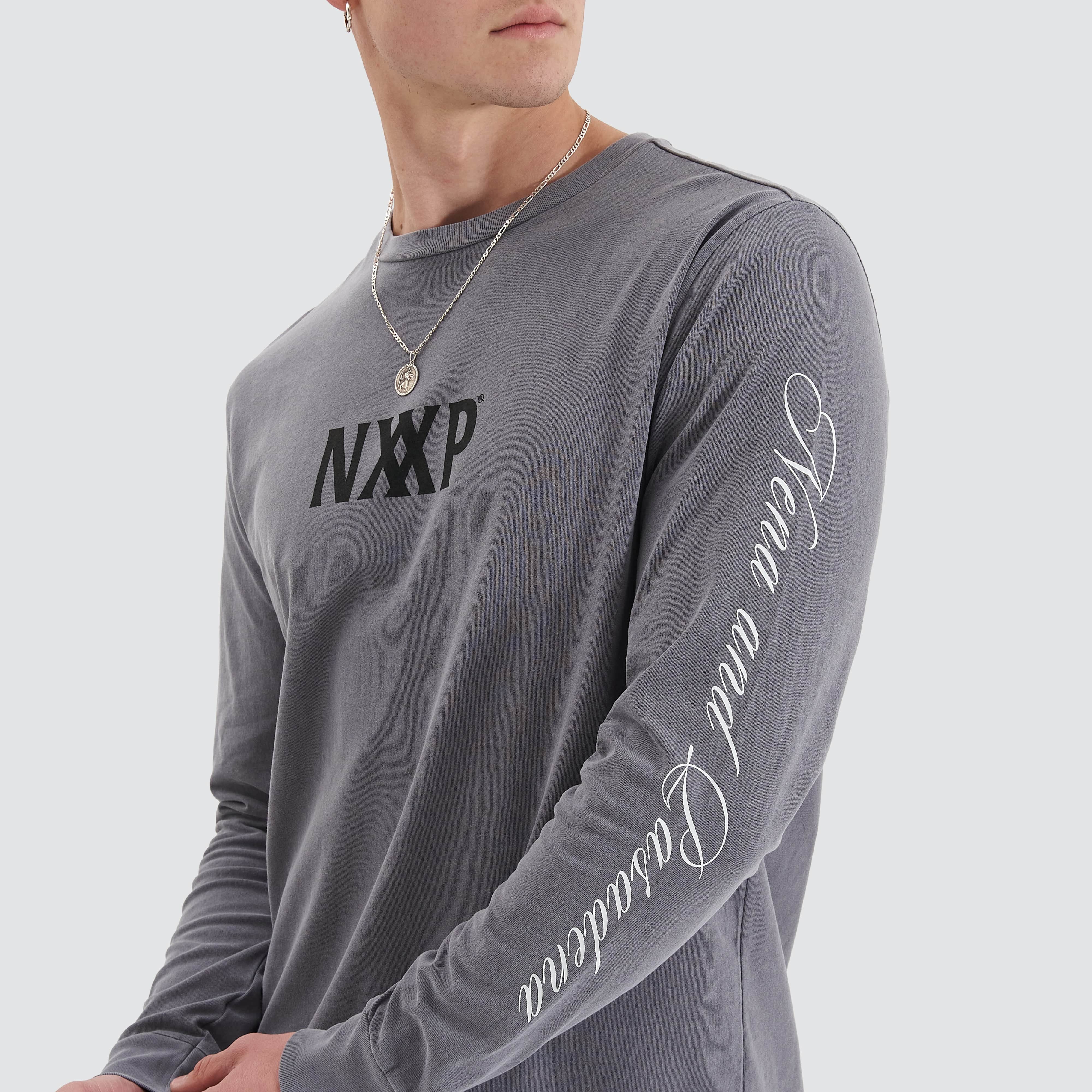 Beam Heavy Dual Curved Longsleeve in Grey - Nena and Pasadena | NXP